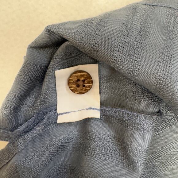 Tommy‎ Bahama 100% Silk Men's Large Blue Floral Tropical Hawaiian Camp Shirt - Picture 7 of 8